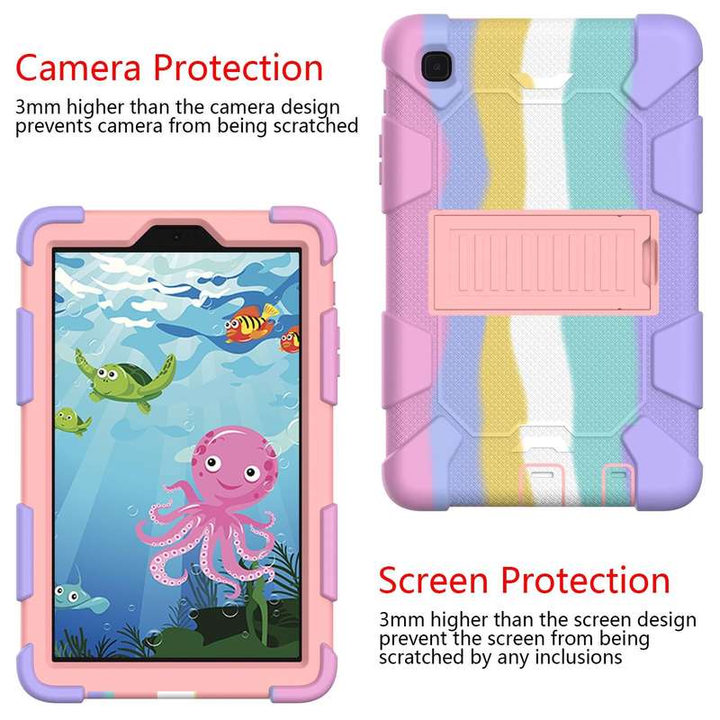 For Samsung Galaxy Tab A7 Lite T220 / T225 Two-Color Robot Shockproof Silicone + PC Protective Ca...