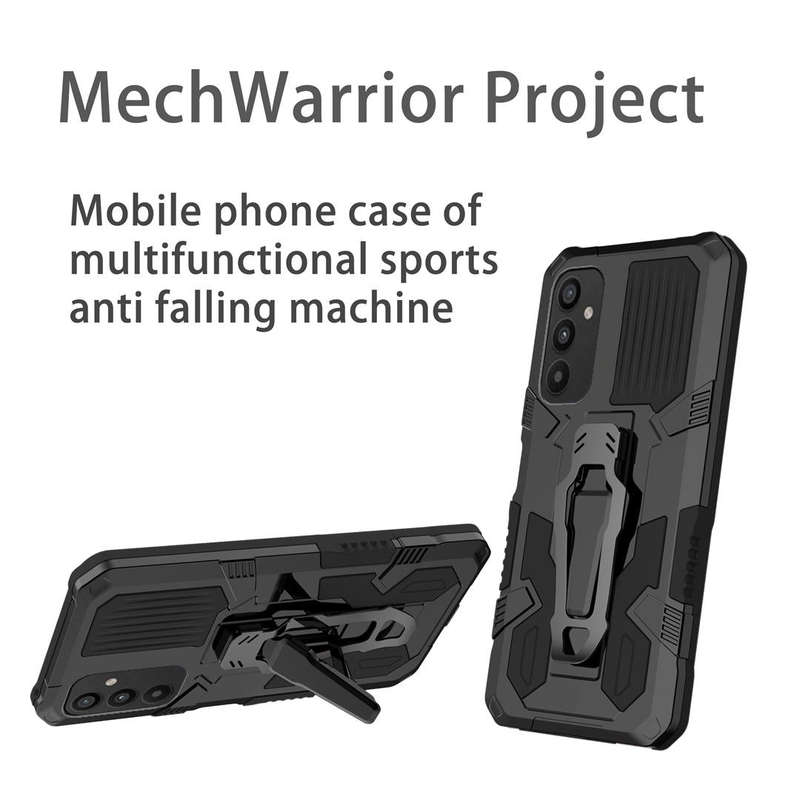 For Samsung Galaxy A54 Armor Warrior Shockproof PC + TPU Phone Case(Black)