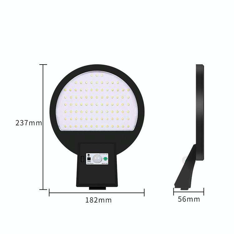 LED Solar Motion Sensing Outdoor Street Lamp Head Garden Community Lighting Wall Lamp, Style: Rem...