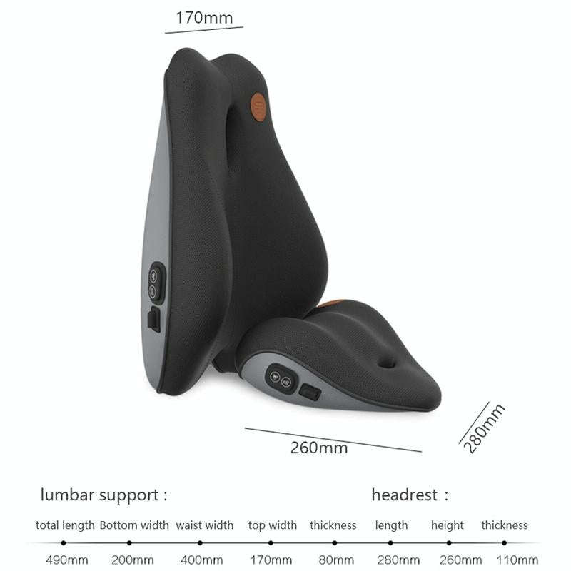SR-21 Car Lumbar Cushion Headrest Seat Memory Foam Accessories, Style: Ordinary Headrest (Black)