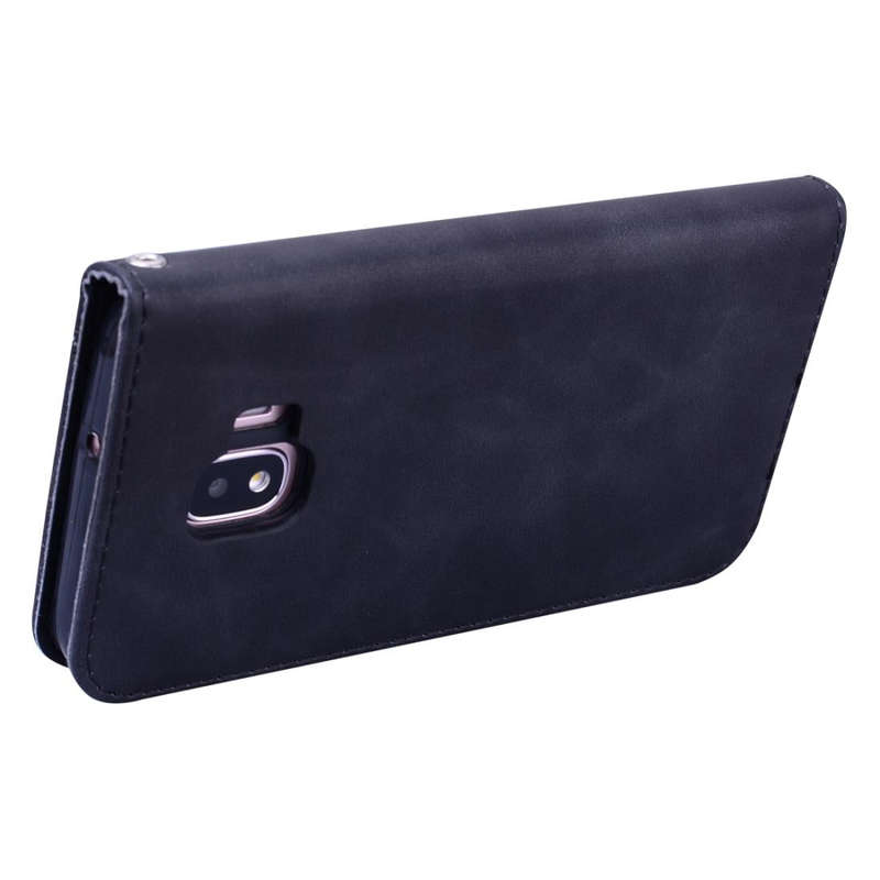 For Samsung Galaxy J2 Core Frosted Business Magnetic Horizontal Flip PU Leather Case with Holder ...