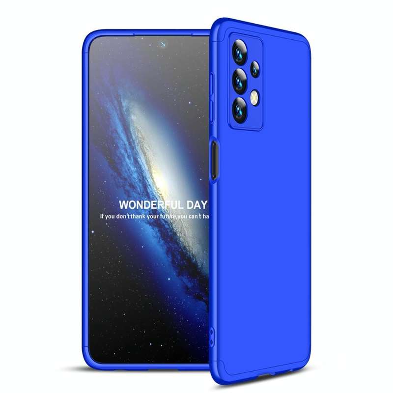 For Samsung Galaxy A13 4G GKK Three Stage Splicing Full Coverage PC Phone Case(Blue)
