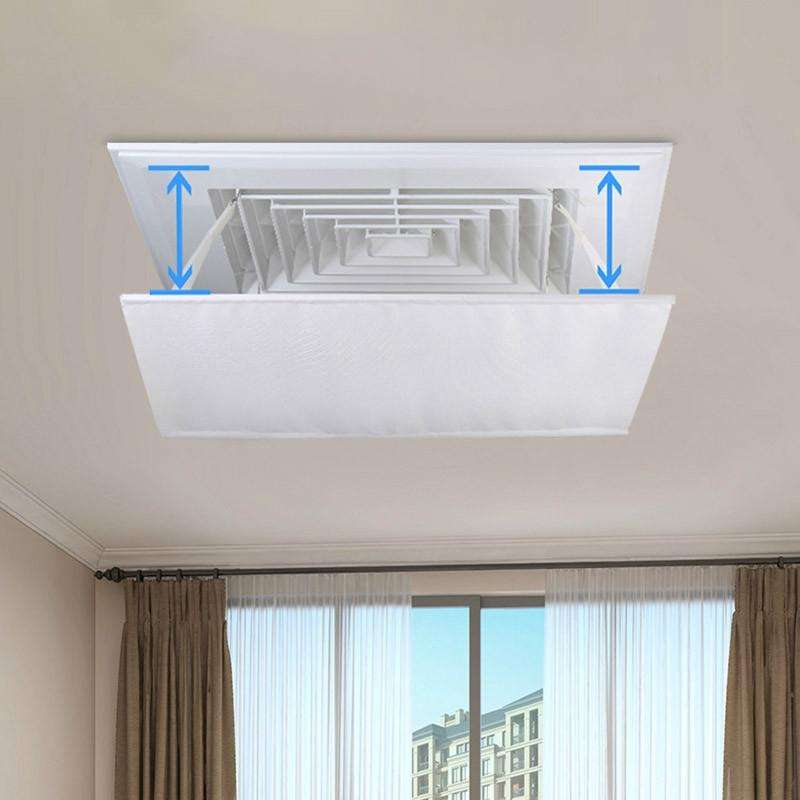 Central Air Conditioning Wind Shield Wall-Mounted Anti Direct Blowing Windshield, Size:45x45cm(Bl...