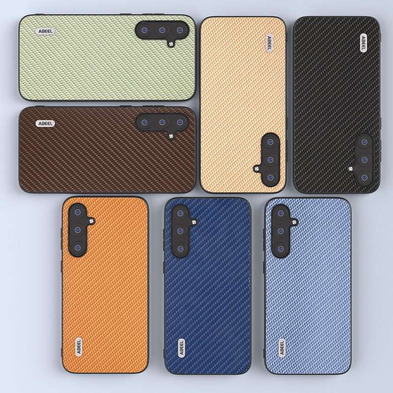 For Samsung Galaxy S23 FE 5G ABEEL Carbon Fiber Texture Protective Phone Case(Black)