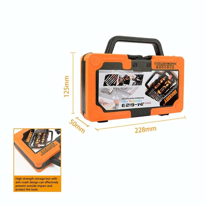 JAKEMY JM-6123 31 in 1 Color Ring Professional Screwdriver Repair Tool Set