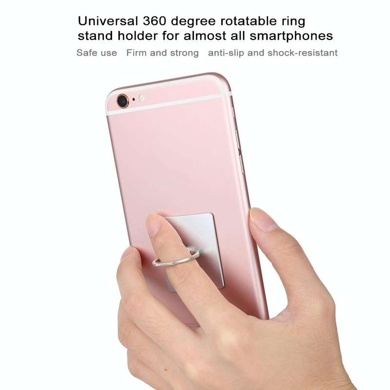 100 PCS Universal Finger Ring Mobile Phone Holder Stand(Silver)