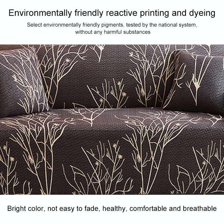Double Seat Full Coverage Elastic Non-slip Sofa Cover(Wealth Tree)