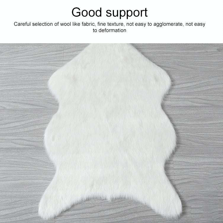 Imitation Wool Soft Home Living Room Carpet Sofa Cushion Mats, Size:40x60cm(Grey)