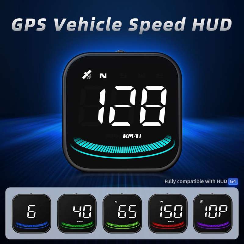 G4 Head Up Display Car Speedometer Smart Digital Alarm Reminder GPS HUD