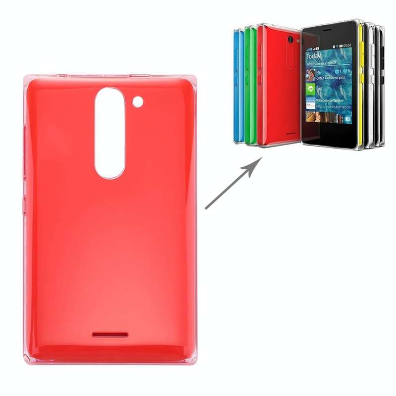 Dual SIM Battery Back Cover for Nokia Asha 502 (Red)