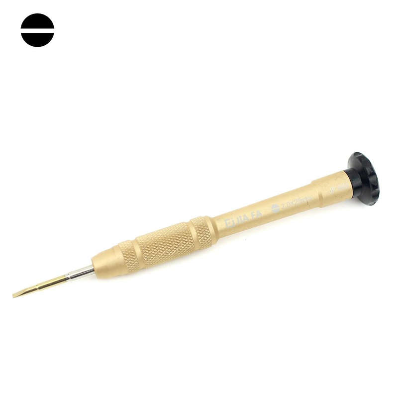 JIAFA JF-609-2.0 Mobile Phone Repair Tool 2.0 x 25mm Slotted Screwdriver (Gold)