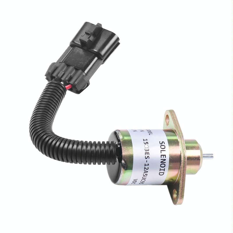Excavator Fuel Shutdown Shut Off Solenoid Valve for Kubota V1505 R90 1503ES-12A5UC9S