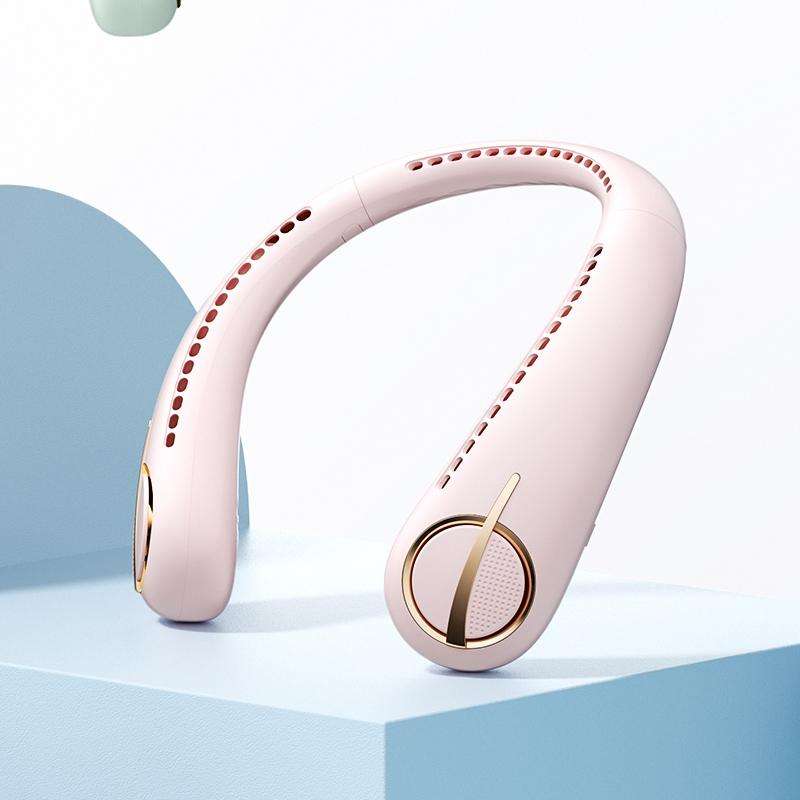 Benks F21 Leafless Negative Ion Hanging Neck Fan (Pink)
