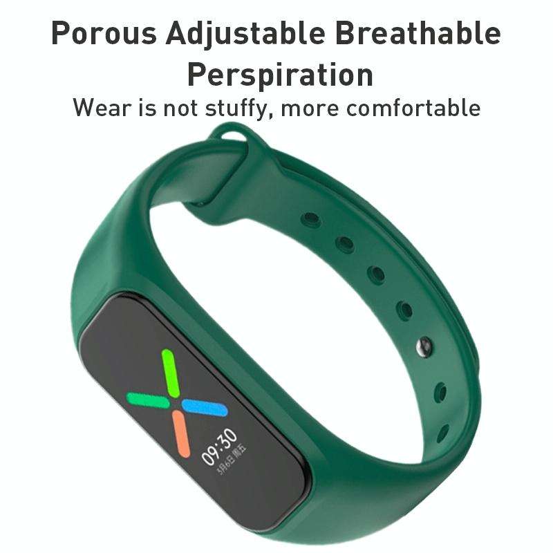 For OPPO Band Vitality Edition Waterproof Sweatproof Solid Color Watch Band(Black)