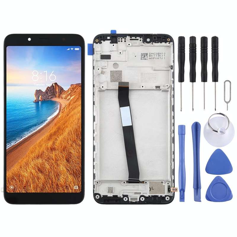 TFT LCD Screen for Xiaomi Redmi 7A Digitizer Full Assembly with Frame(Black)