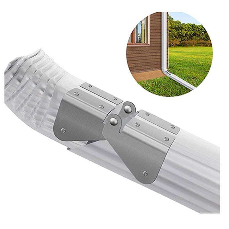 2pcs Gutter Extension Hinge Downspout Extension Flip-Up Hinge For Rectangle Or Square Downspout