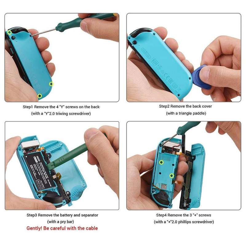 21 In 1 Kit For Nintendo Switch Joycon Joystick Thumb Stick Repair Tool