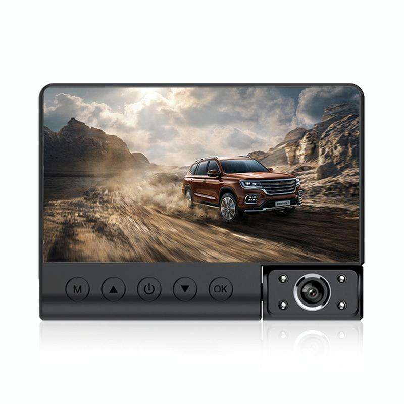 4 inch Touch Screen Car Rearview Mirror HD 1080P Three Recording Driving Recorder DVR Support Mot...
