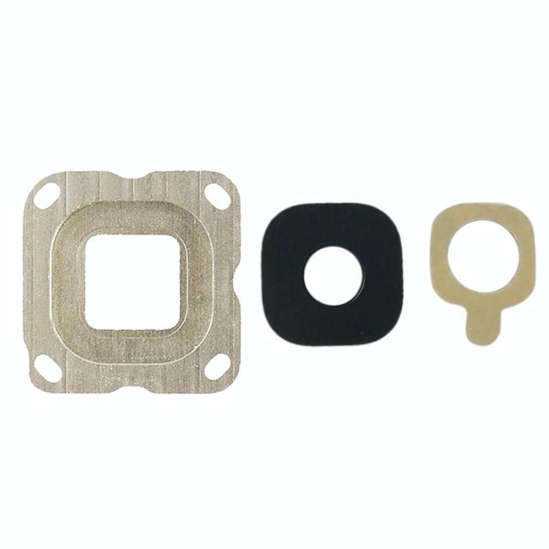 For Galaxy C7 10pcs Back Camera Bezel & Lens Cover with Sticker (Gold)