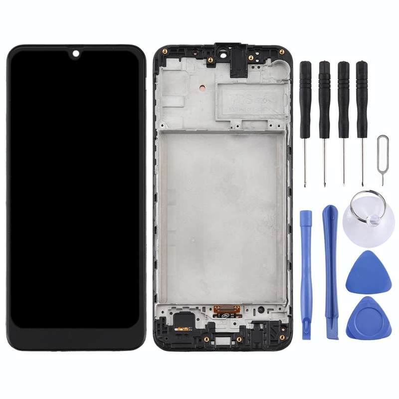 TFT LCD Screen for Samsung Galaxy M30s Digitizer Full Assembly with Frame (Black)