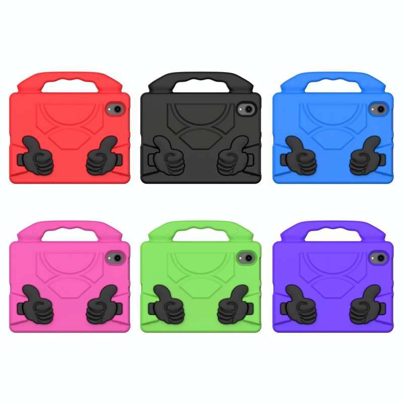 For iPad mini 6 EVA Material Children Flat Anti Falling Cover Protective Shell with Thumb Bracket...