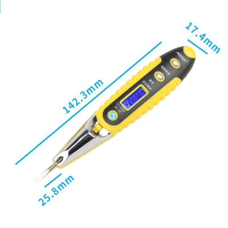 Socket Wall AC Power Outlet Voltage Detector Sensor Tester Electric Test Pen LED Light Voltage In...