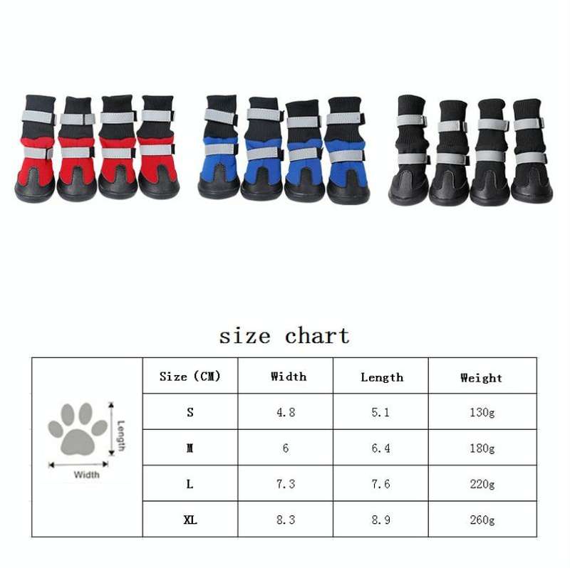 Pet Long-Tube Shoes Medium & Large Dogs Outdoor Wear-Resistant Snow Boots, Size: XL(Blue)