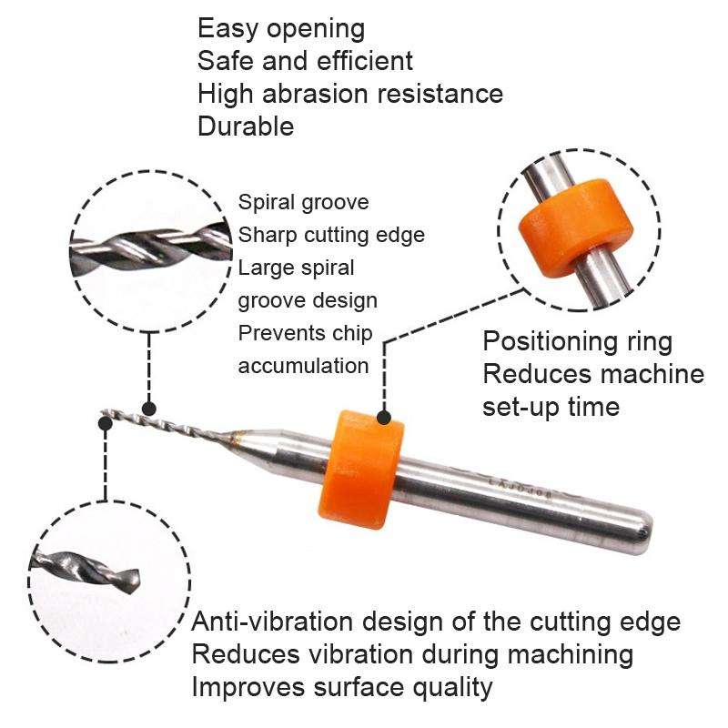 10 In 1 PCB Tungsten Steel Drill Bits Carving Miniature Drill Bits, Size: 1.1-2mm