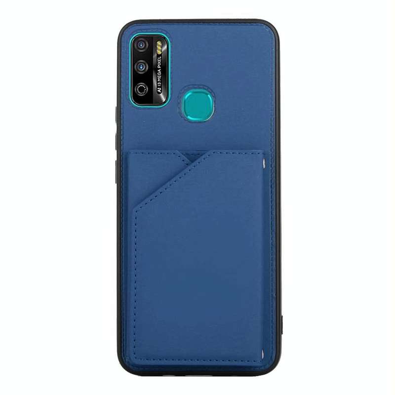 For Infinix Hot 9 Play Skin Feel PU + TPU + PC Phone Case(Blue)