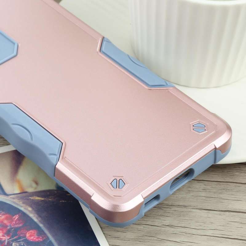 For Samsung Galaxy S21 Ultra 5G Non-slip Armor Phone Case(Rose Gold)