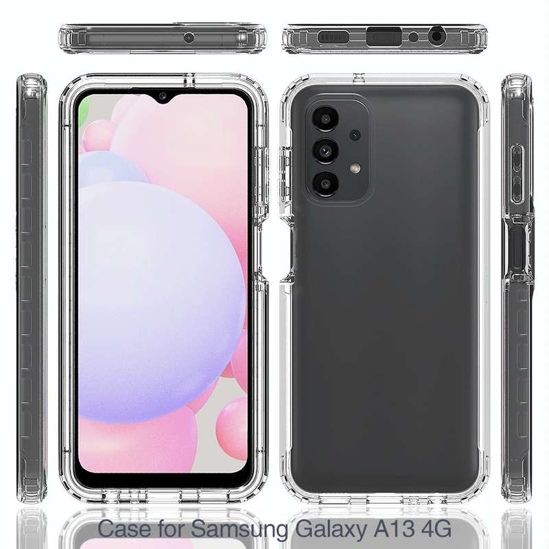 For Samsung Galaxy A13 4G Full Body Shockproof Clear Gradient Phone Case(Blue)