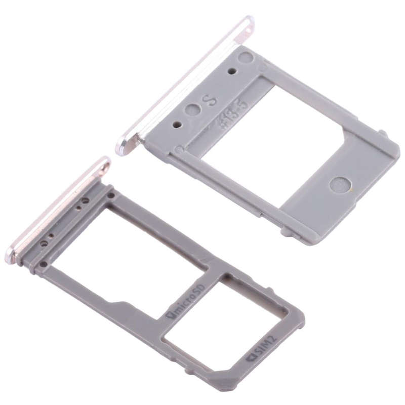 For Galaxy A520 / A720 2 SIM Card Tray + Micro SD Card Tray (Gold)