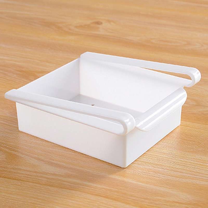 Drawer Style Fridge Preservation Layer Storage Rack (White)
