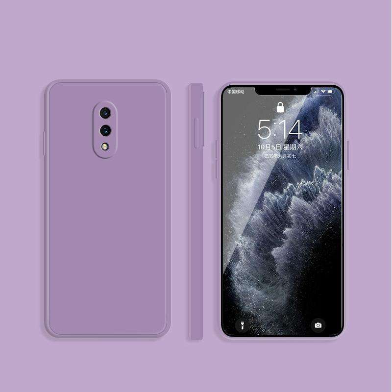 For OnePlus 7 Solid Color Imitation Liquid Silicone Straight Edge Dropproof Full Coverage Protect...
