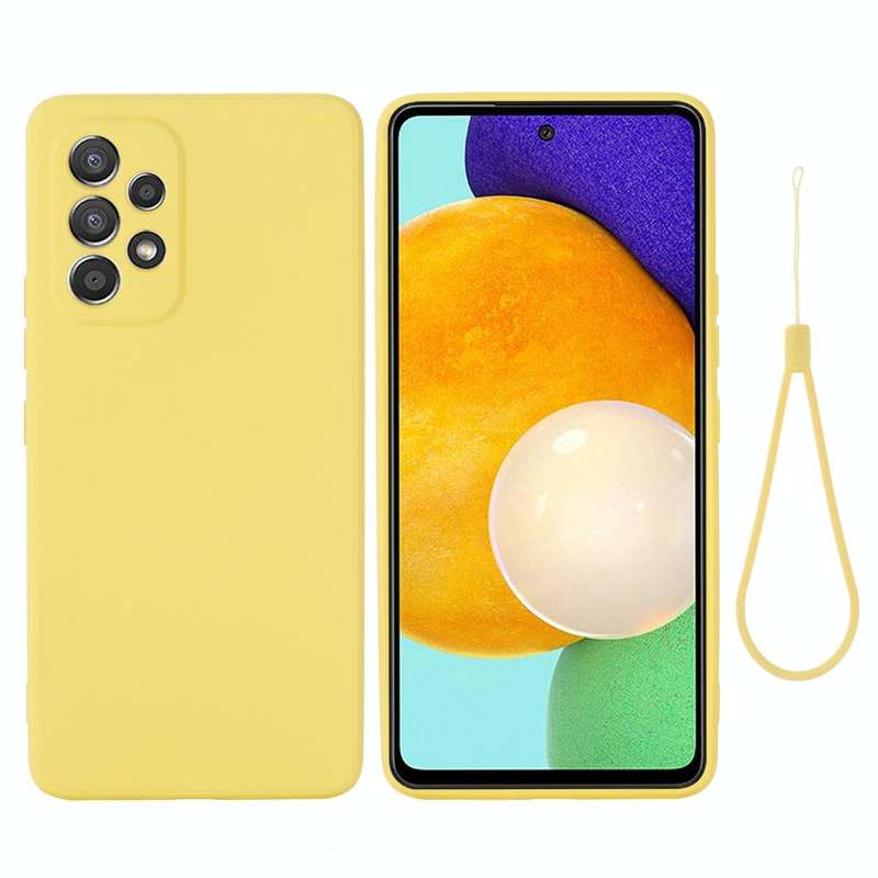 For Samsung Galaxy A33 5G Color Liquid Silicone Phone Case(Yellow)