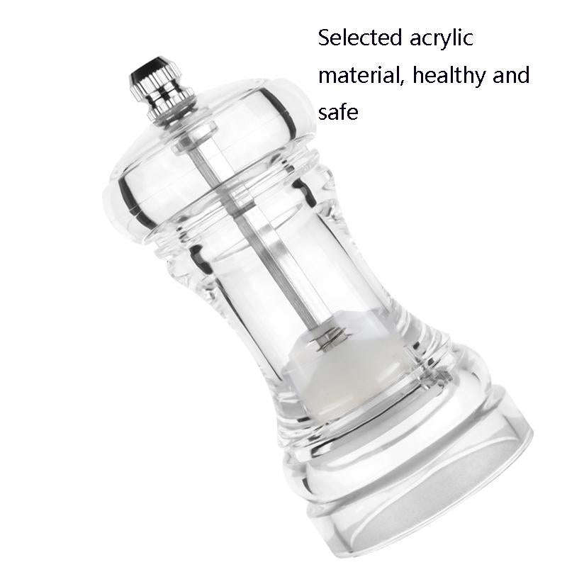 Acrylic Transparent Pepper Grinder Manual Pepper Grinder Ceramic Core Multi-Purpose Seasoning Bot...
