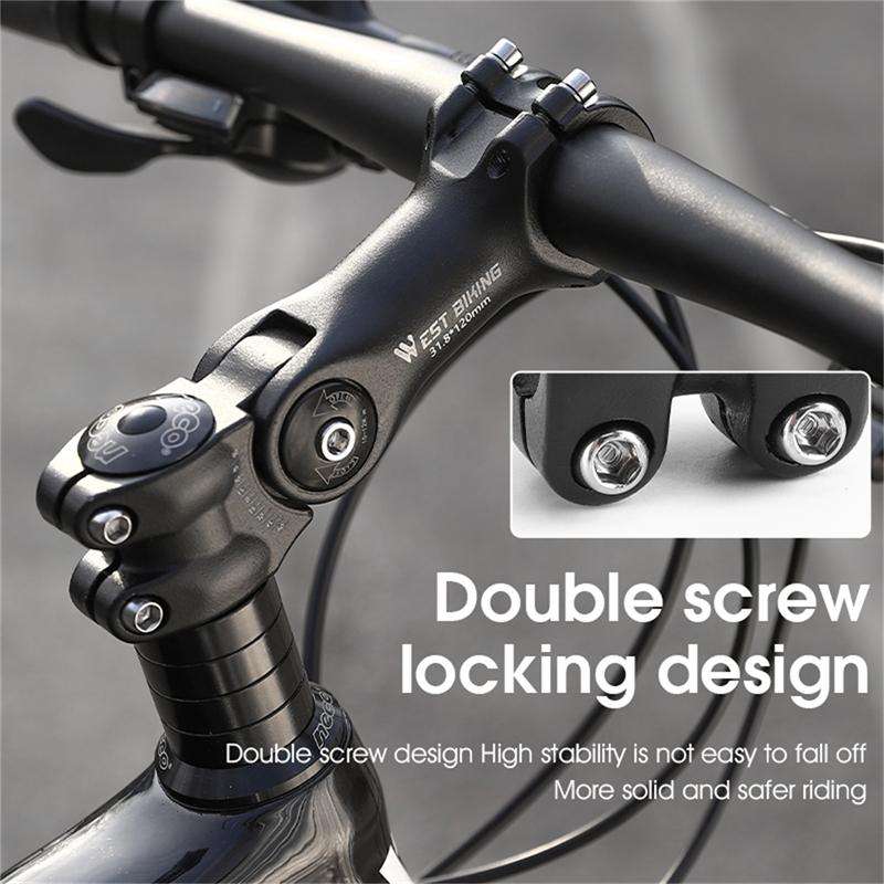 WEST BIKING Mountain Bike Adjustable Handlebar Angle Riser Handlebar Lift Accessories 31.8x100mm