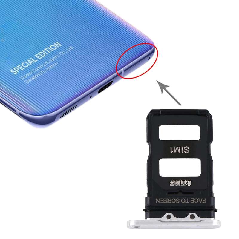 SIM Card Tray + SIM Card Tray for Xiaomi Mi 11 (Silver)