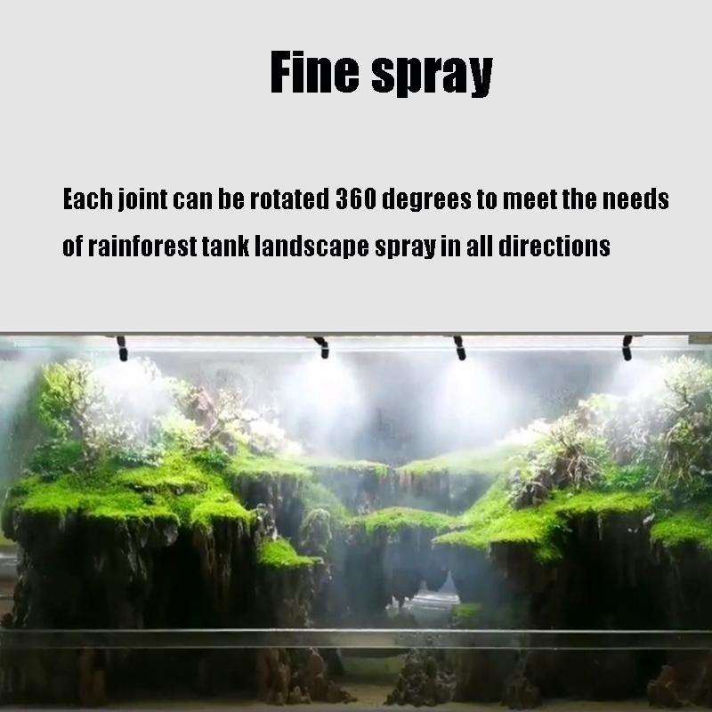 Reptile Pet Terrarium Ecological Landscaping Rainforest Cylinder Spray Atomization Cooling Four N...