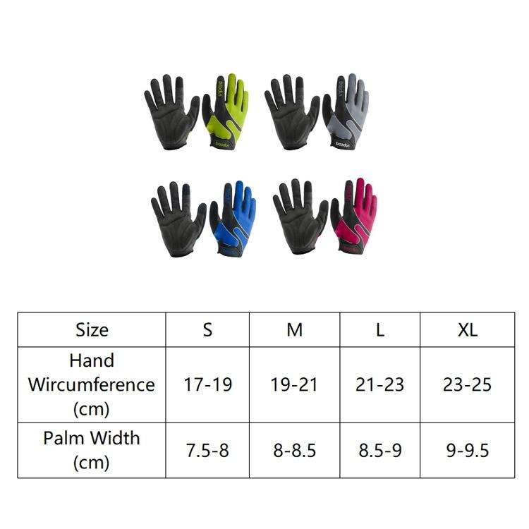 Boodun Bicycle Gloves Long Finger Cycling Glove Sports Outdoor Elastic Touch Screen Gloves, Size:...