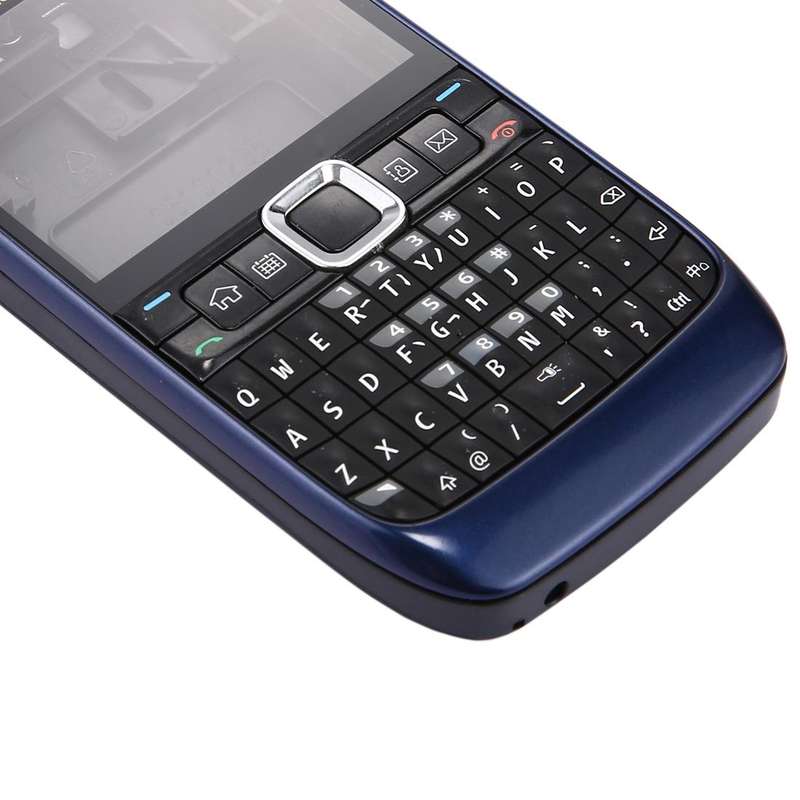 Full Housing Cover (Front Cover + Middle Frame Bezel + Battery Back Cover + Keyboard) for Nokia E...