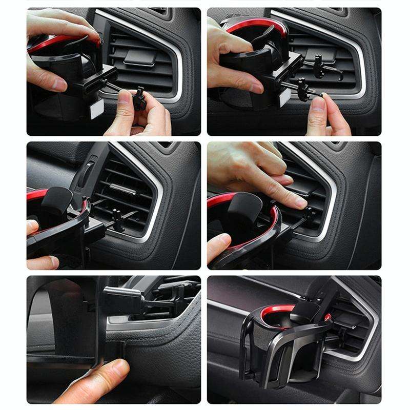 Car Air Outlet Water Cup Holder (Silver)