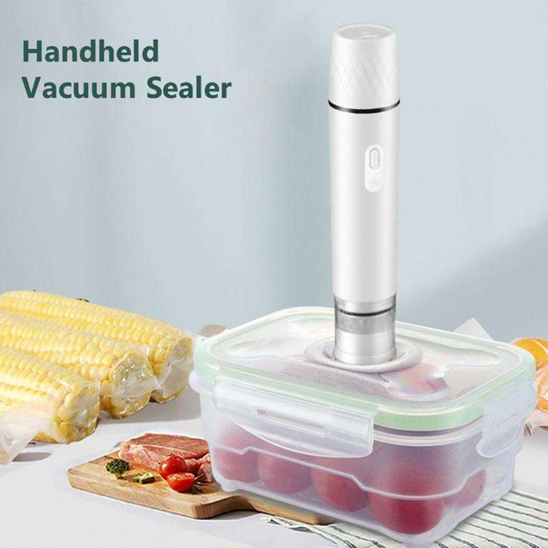 Handheld Vacuum Machine Rechargeable Food Preservation Compression Storage Machine(Black)