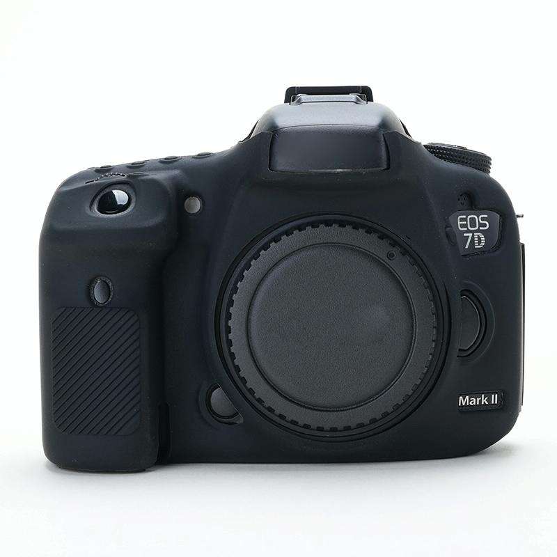 For Canon EOS 7D Mark II Soft Silicone Protective Case (Black)