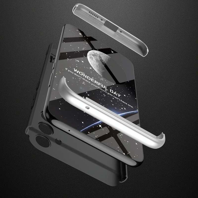 For Samsung Galaxy A34 5G GKK Three Stage Splicing Full Coverage PC Phone Case(Black Silver)