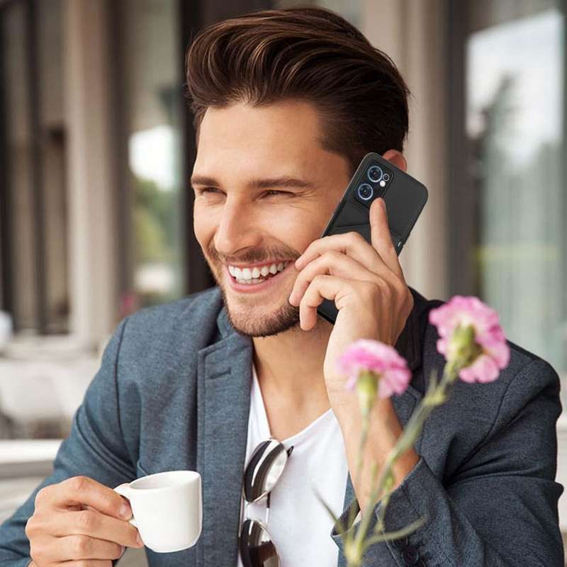 For OPPO Reno7 5G Skin Feel PU + TPU + PC Phone Case(Black)