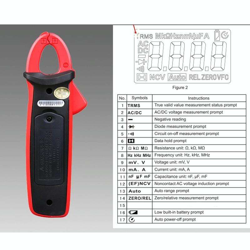 UNI-T UT210D 200A Digital Clamp Meter AC DC Voltage Detector