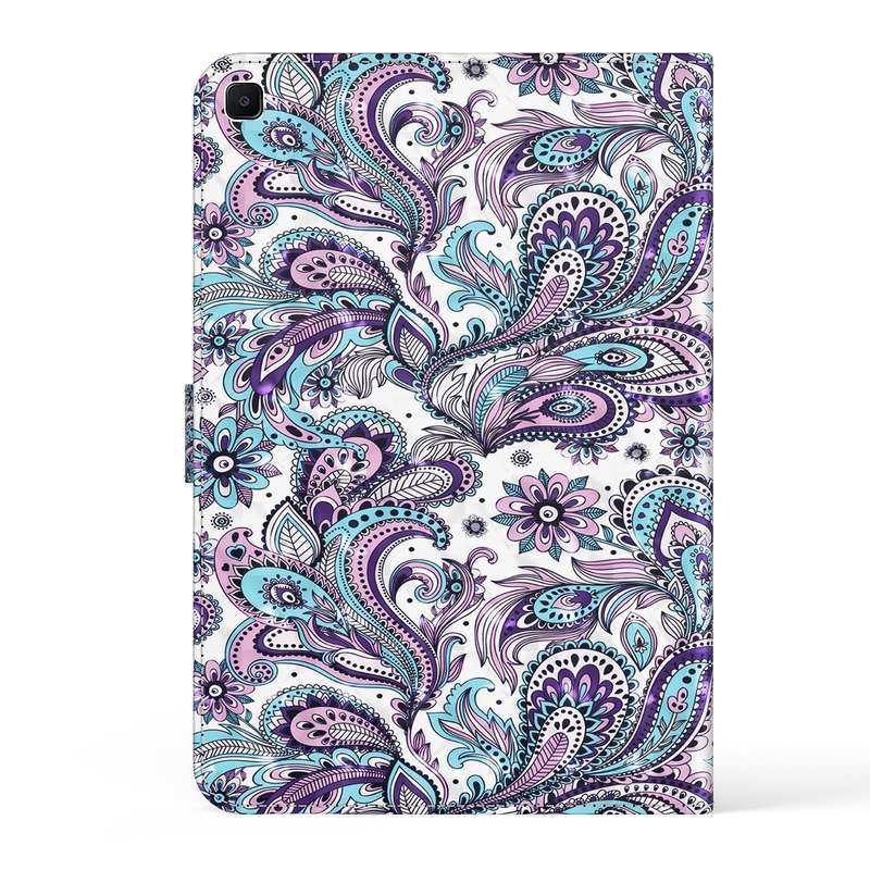 For Samsung Galaxy Tab S6 Lite 3D Painted Pattern Leather Tablet Case(Swirl)