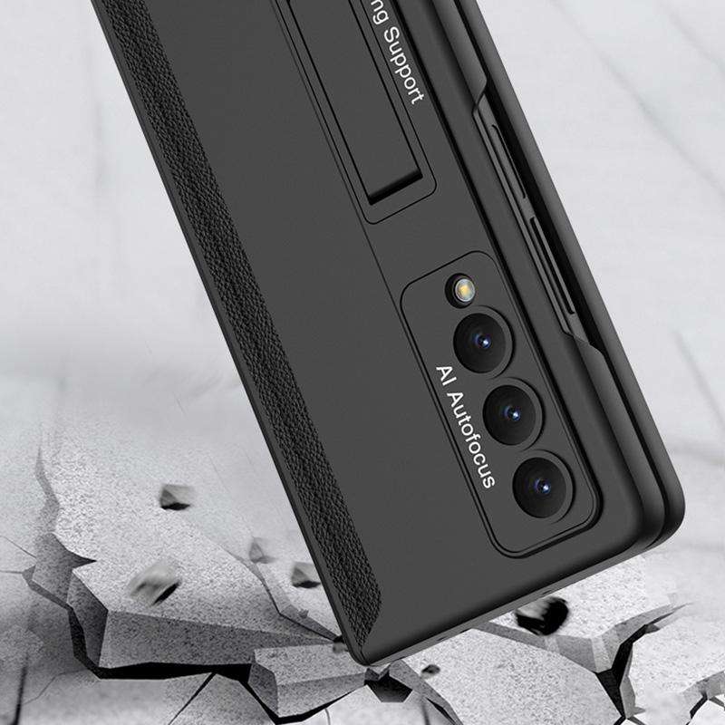 For Samsung Galaxy Z Fold4 GKK Magnetic Hinged Folding Full Phone Case(Black)