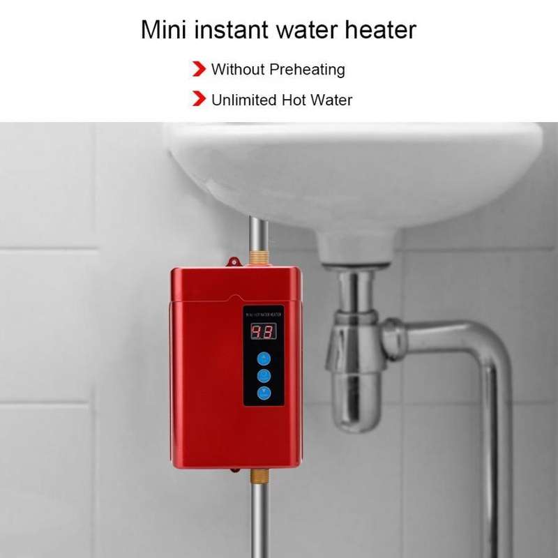 AU Plug 4000W Electric Water Heater With Remote Control Adjustable Temperate(White)
